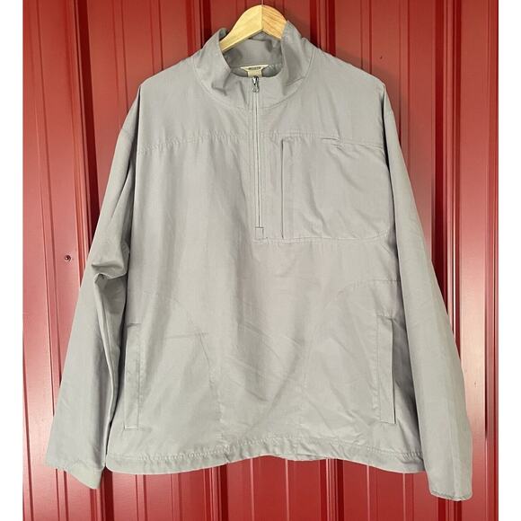 Duluth Trading Jacket Windbreaker Half Zip‎ UnLined Pullover Mens XL Pockets - Picture 1 of 6